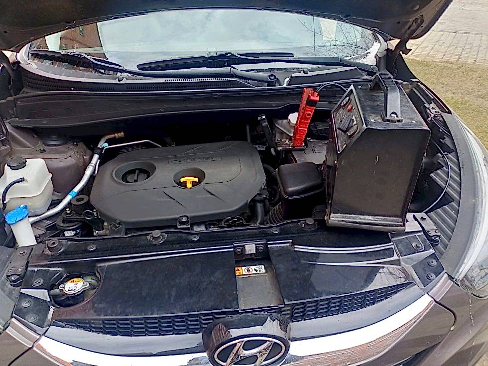 Прикуривание Hyundai ix35 на выезде