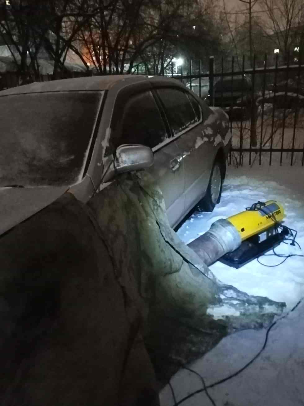 Отогрев автомобилей в ноябрьские морозы